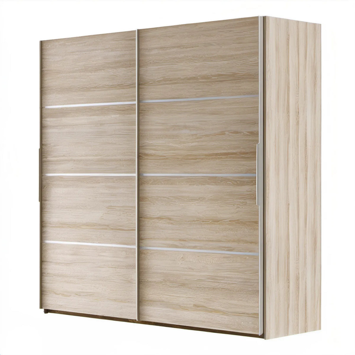 Szafa przesuwna 180 x 60 x 215 cm Dąb Sonoma/Srebrny