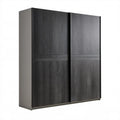 Czarna szafa przesuwna 180 x 60 x 200 cm z płyty laminowanej